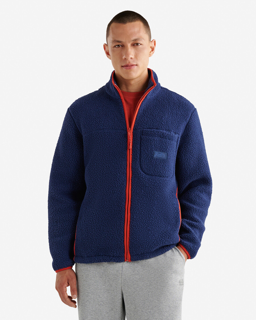 chaqueta de polar de piel de oveja alta