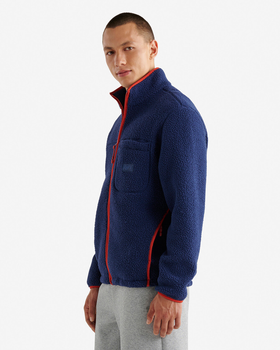 chaqueta de polar de piel de oveja alta