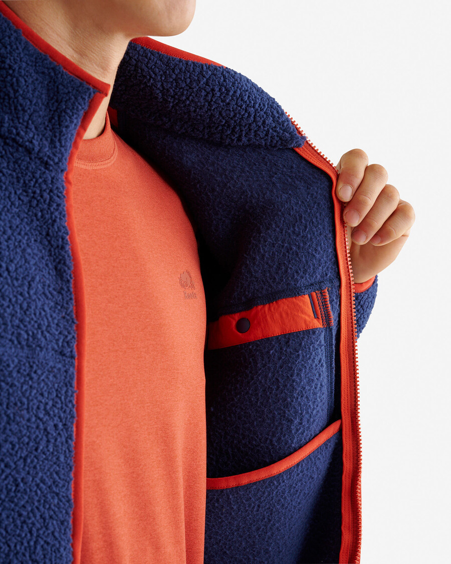 chaqueta de polar de piel de oveja alta