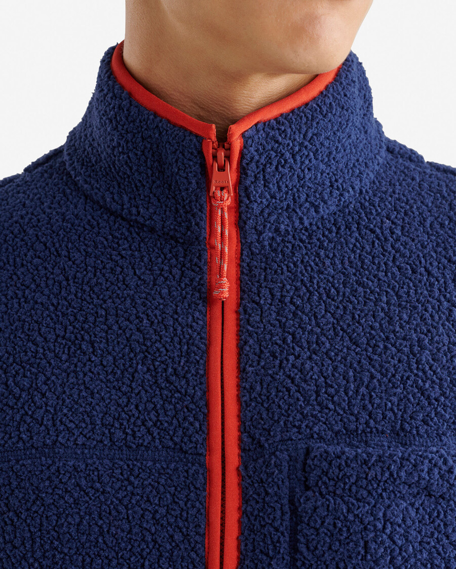 chaqueta de polar de piel de oveja alta
