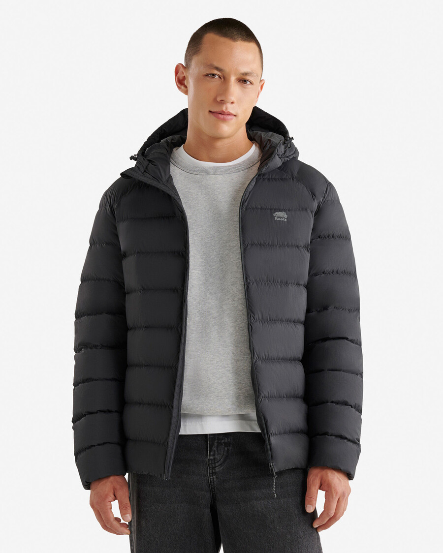 chaqueta plegable roots down