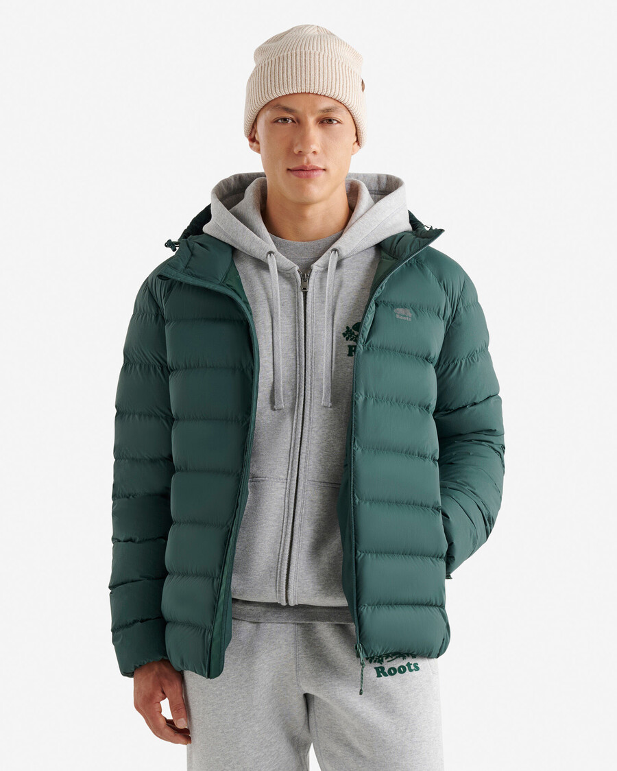 chaqueta plegable roots down