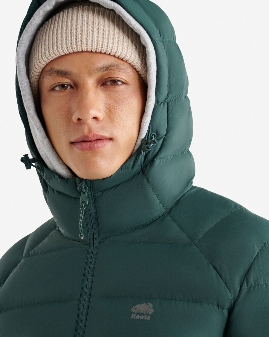 chaqueta plegable roots down
