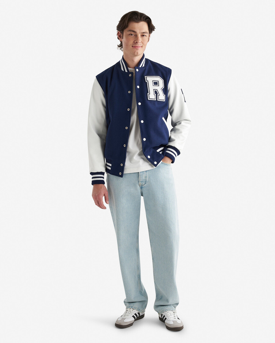 chaqueta universitaria vintage para hombre