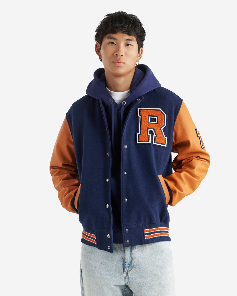 chaqueta universitaria vintage para hombre