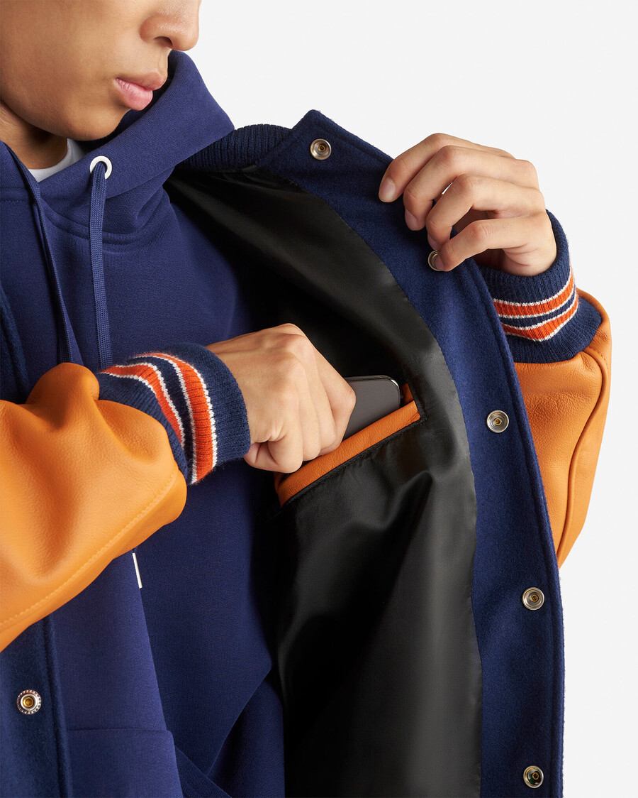 chaqueta universitaria vintage para hombre
