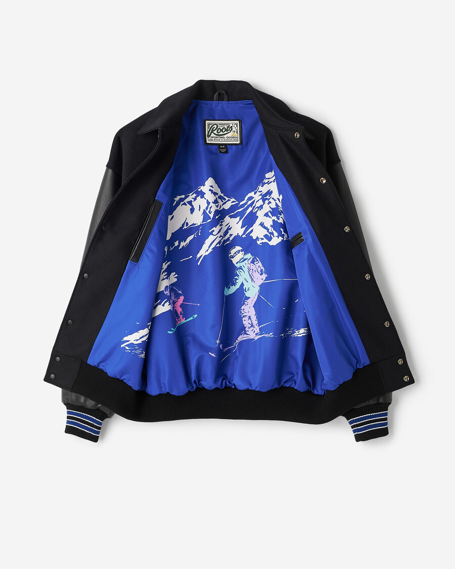 chaqueta universitaria para después del esquí