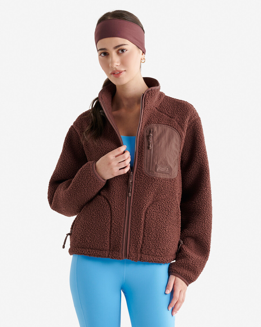chaqueta de polar de piel de oveja alta