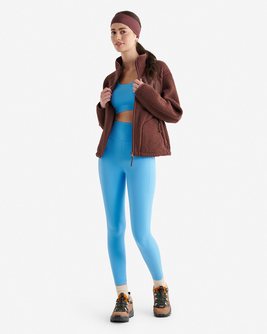 chaqueta de polar de piel de oveja alta