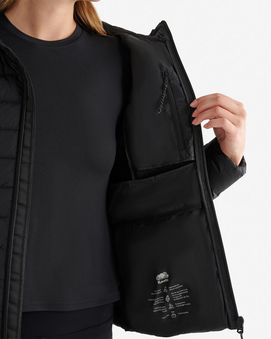 chaqueta plegable roots down