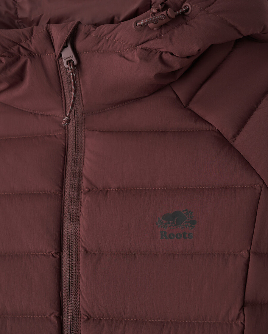 chaqueta plegable roots down