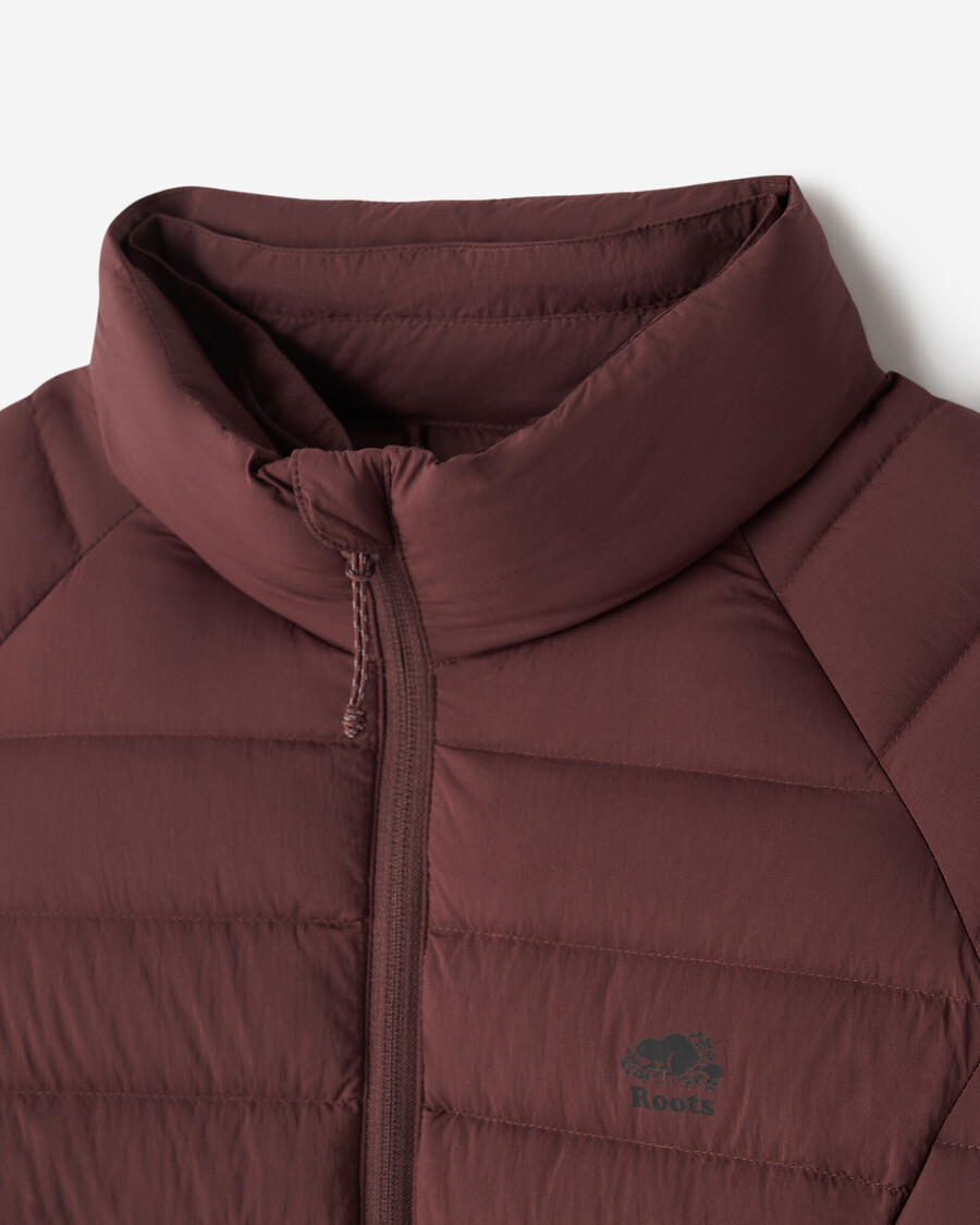 chaqueta larga plegable roots down