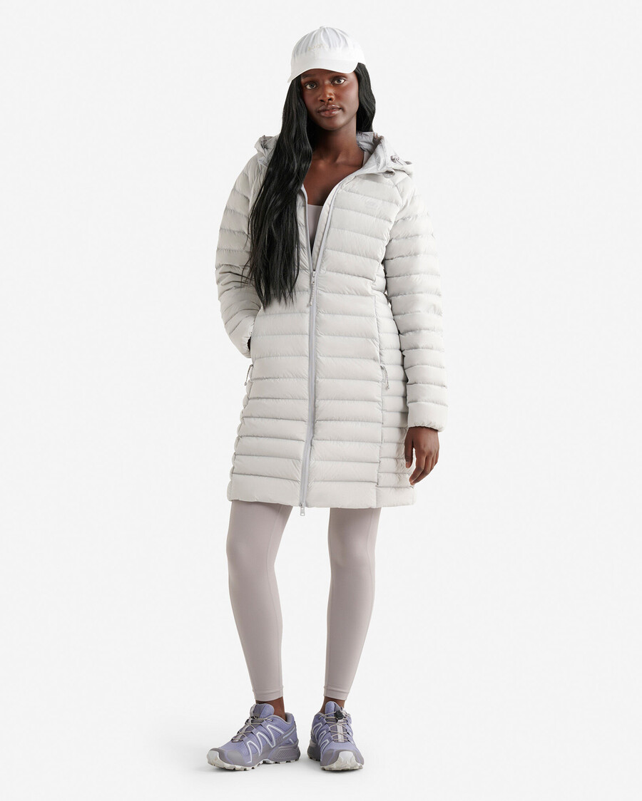 chaqueta larga plegable roots down