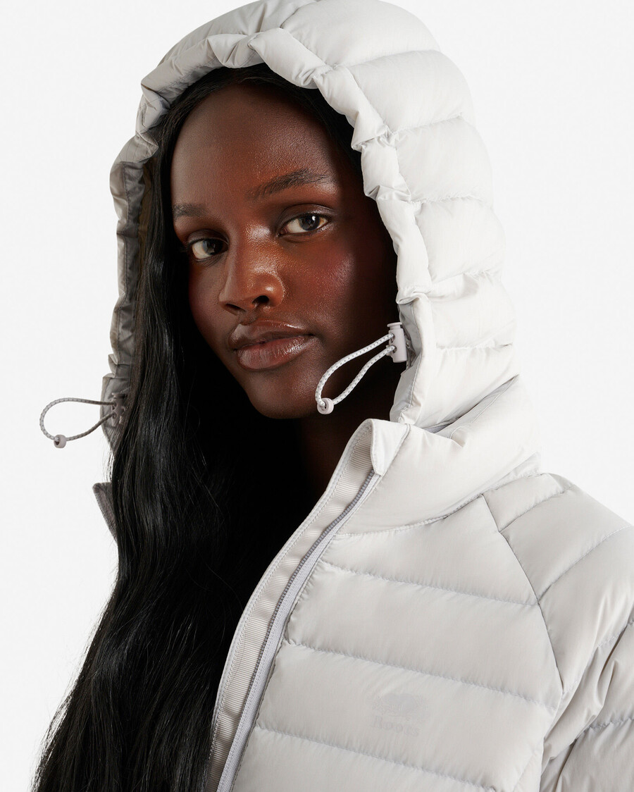 chaqueta larga plegable roots down