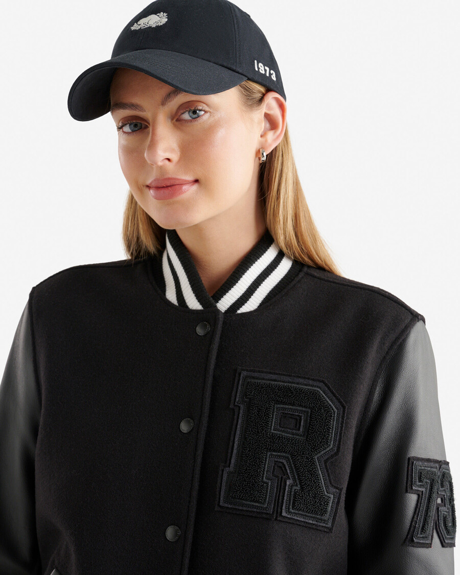 chaqueta universitaria vintage para mujer