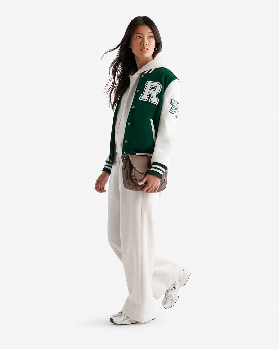chaqueta universitaria vintage para mujer