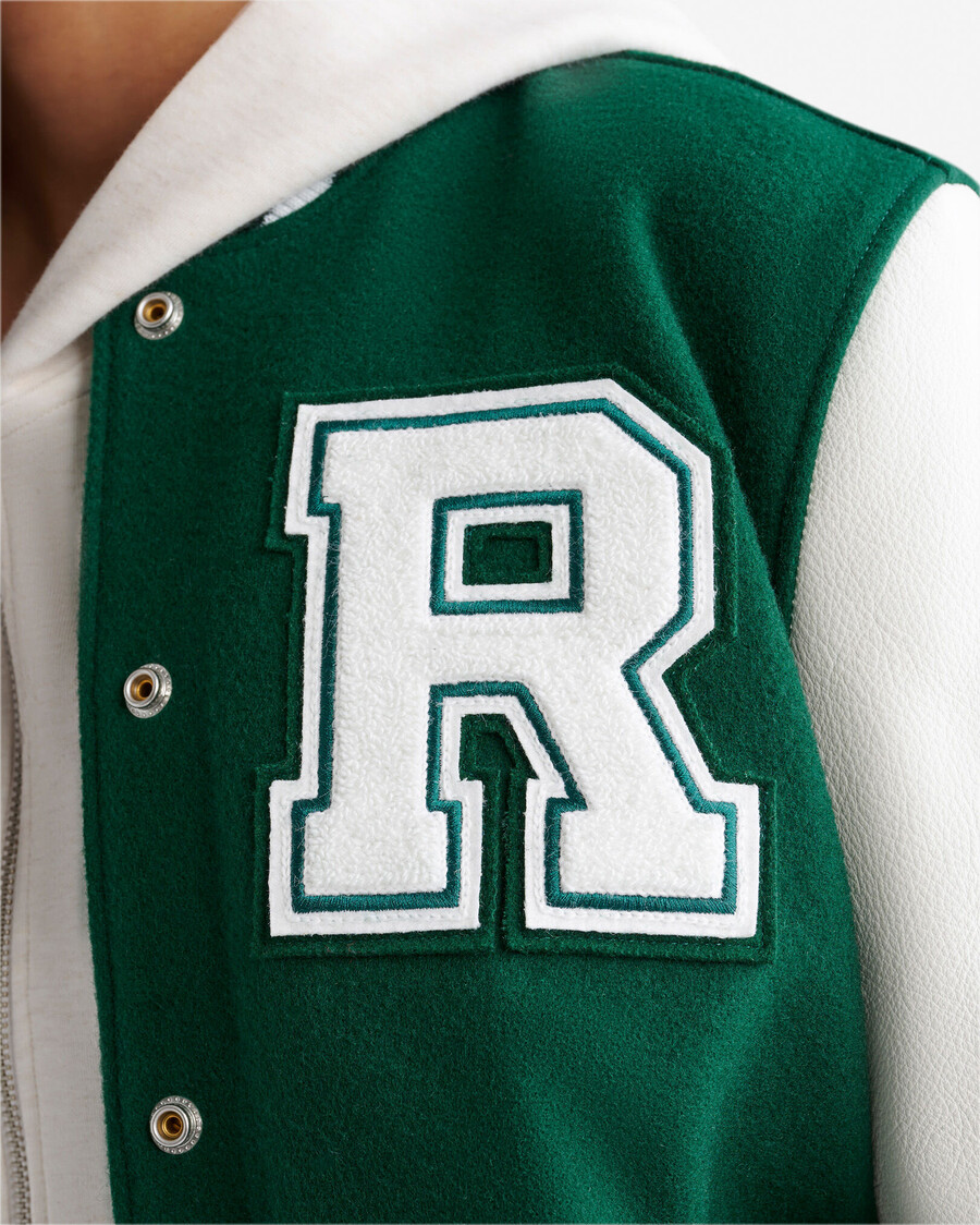 chaqueta universitaria vintage para mujer