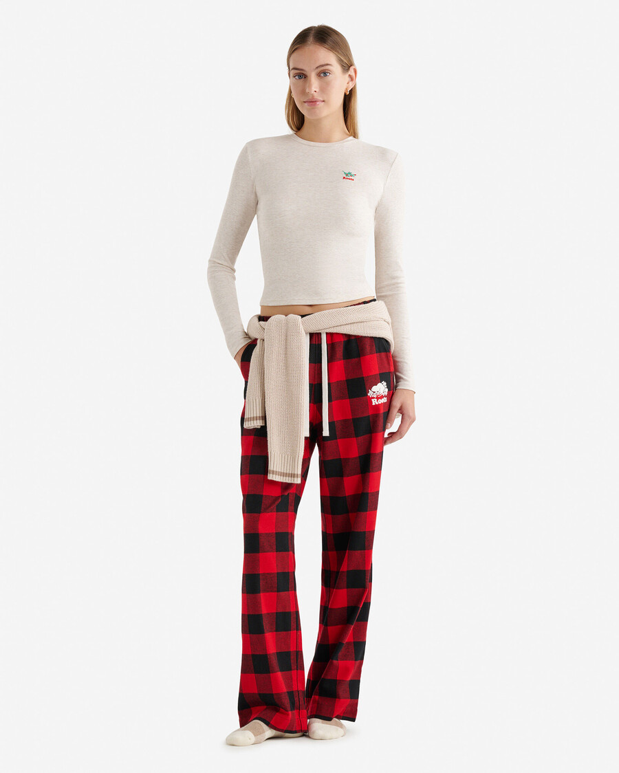 pantalón de pijama a cuadros para mujer