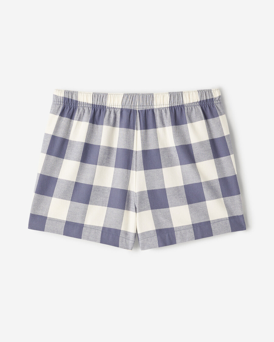 pantalón corto de pijama a cuadros para mujer