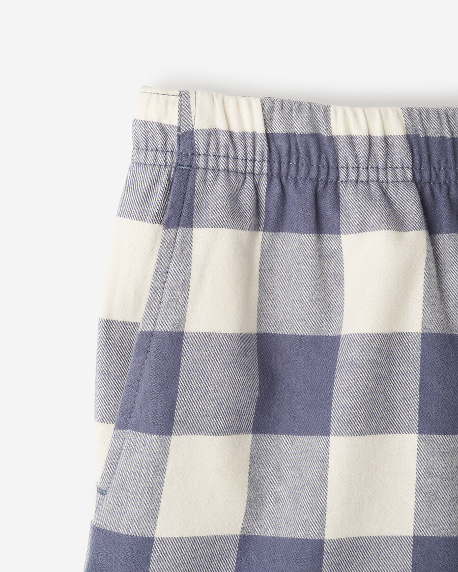 pantalón corto de pijama a cuadros para mujer