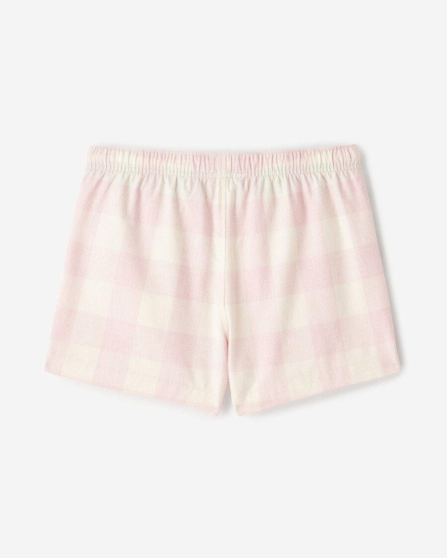 pantalón corto de pijama a cuadros para mujer