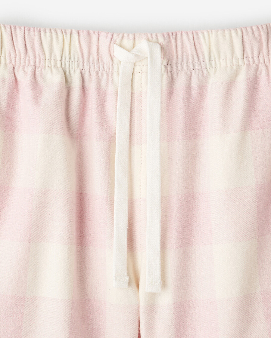 pantalón corto de pijama a cuadros para mujer