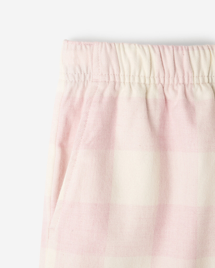 pantalón corto de pijama a cuadros para mujer