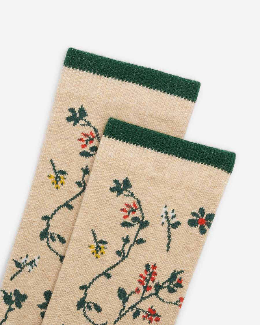 calcetín floral para mujer
