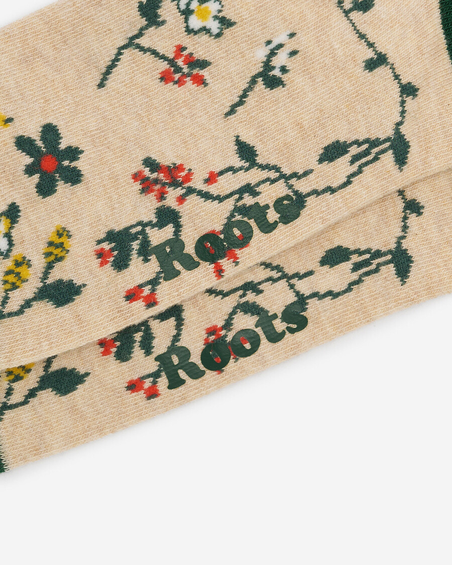 calcetín floral para mujer