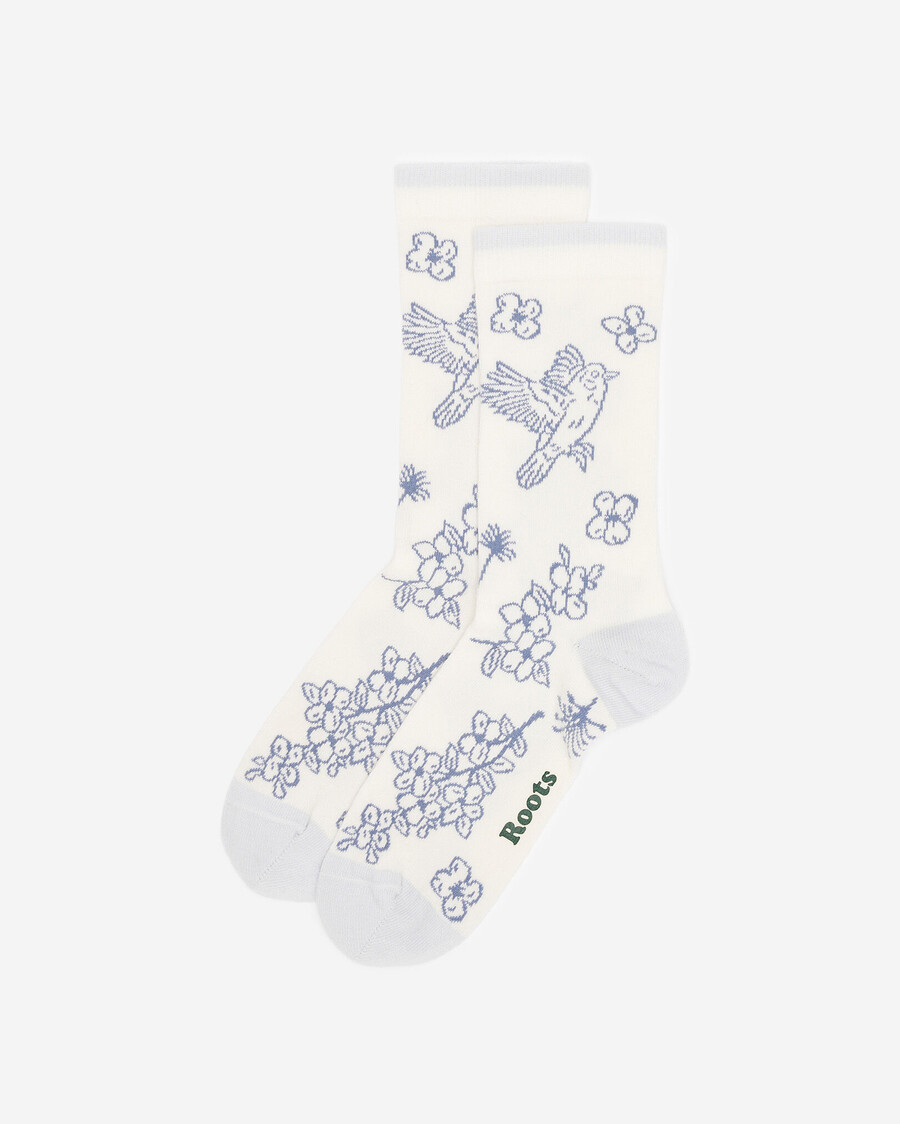 calcetín floral para mujer