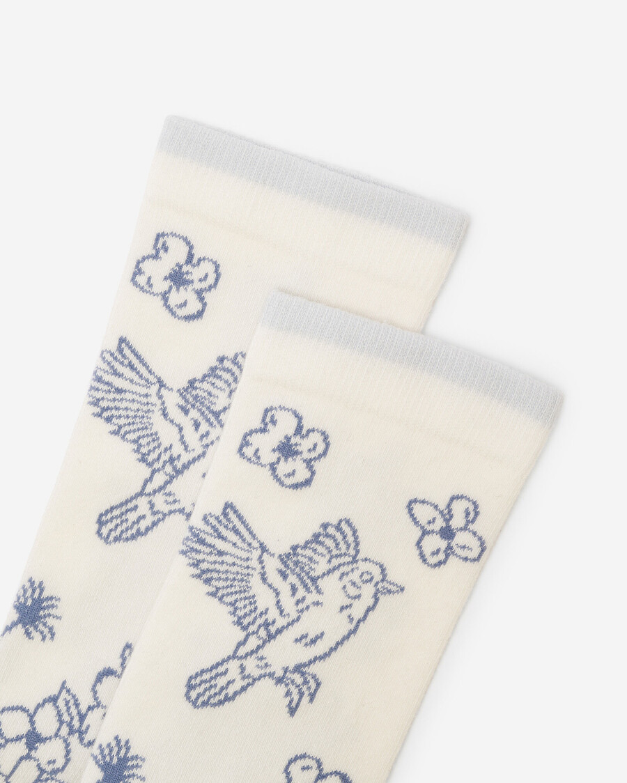 calcetín floral para mujer