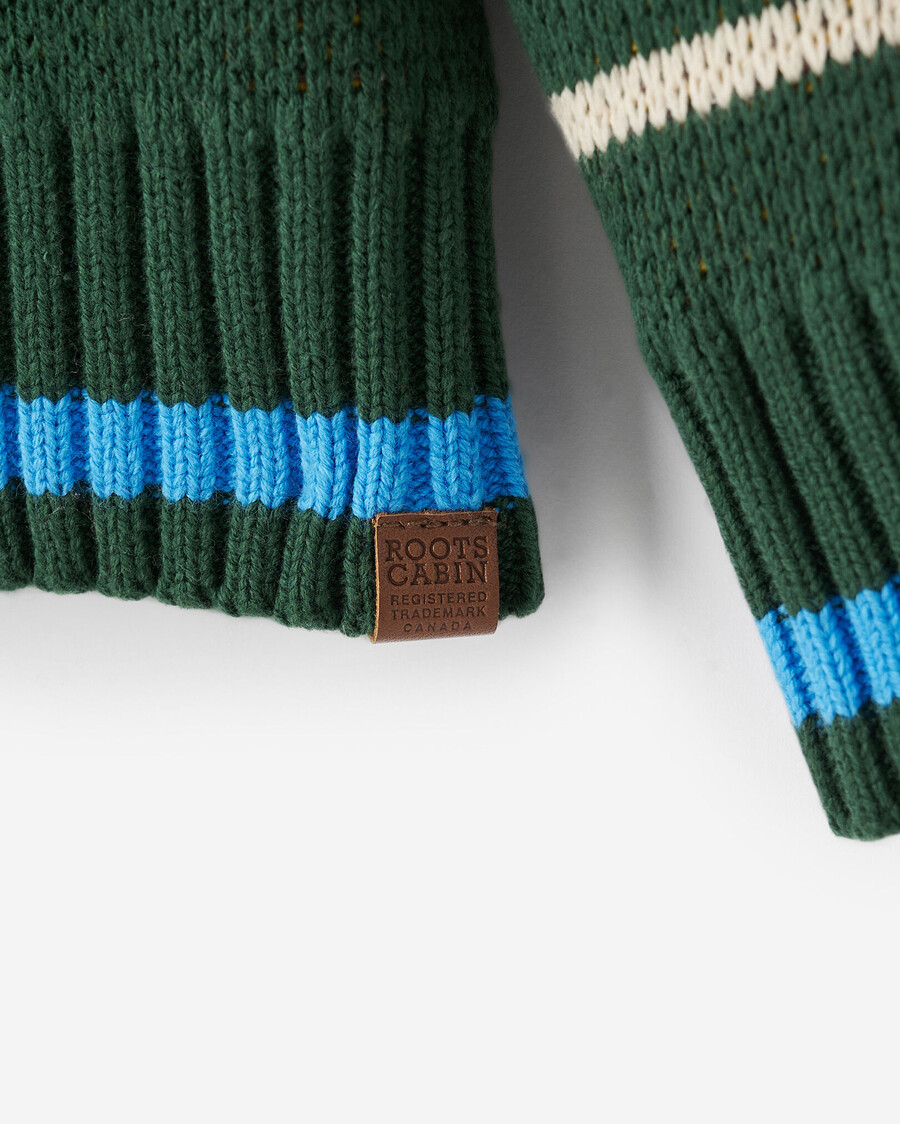 cárdigan infantil con chal fair isle