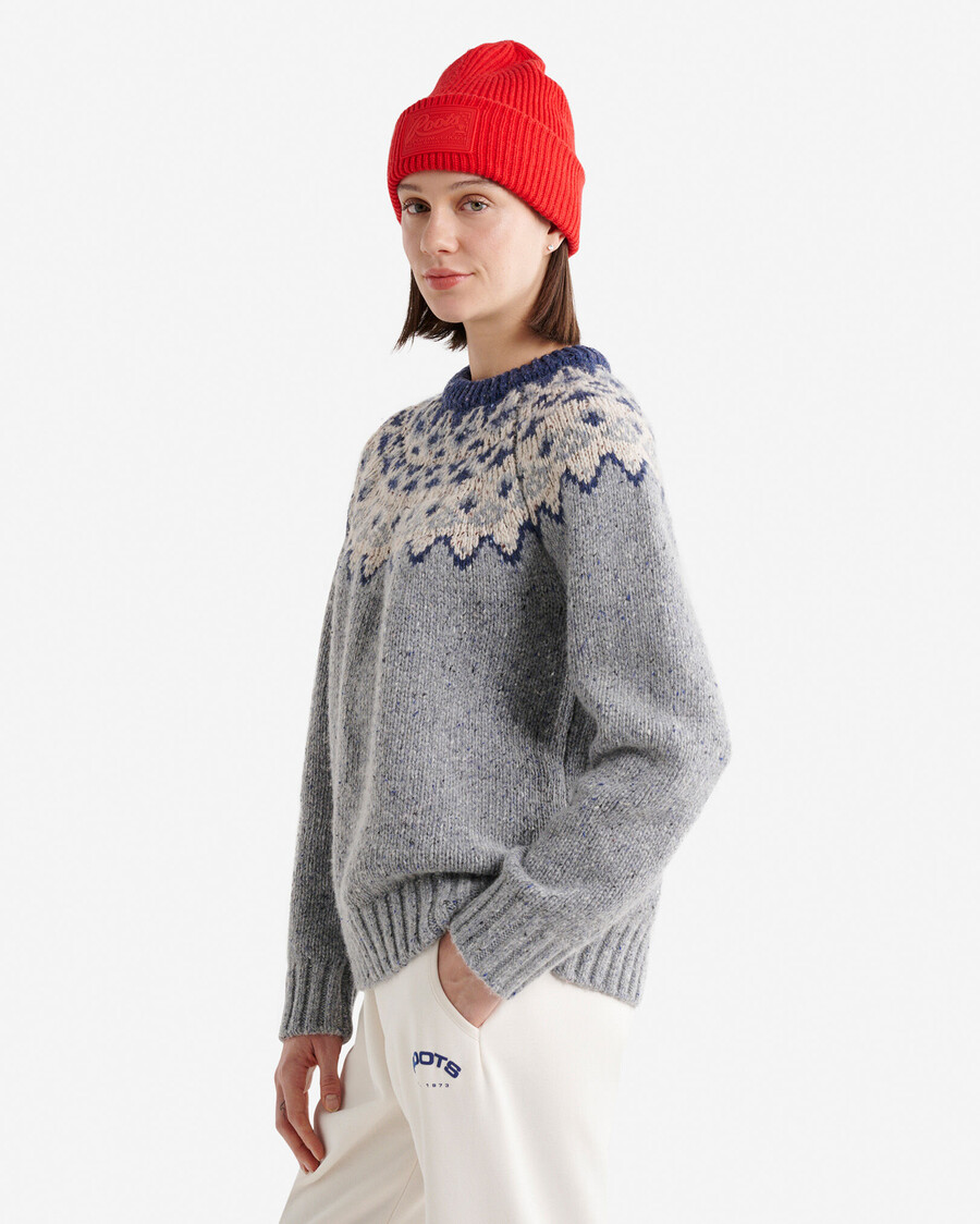 suéter fair isle de gran tamaño