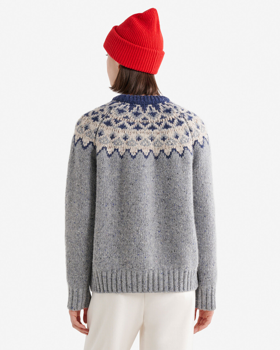 suéter fair isle de gran tamaño