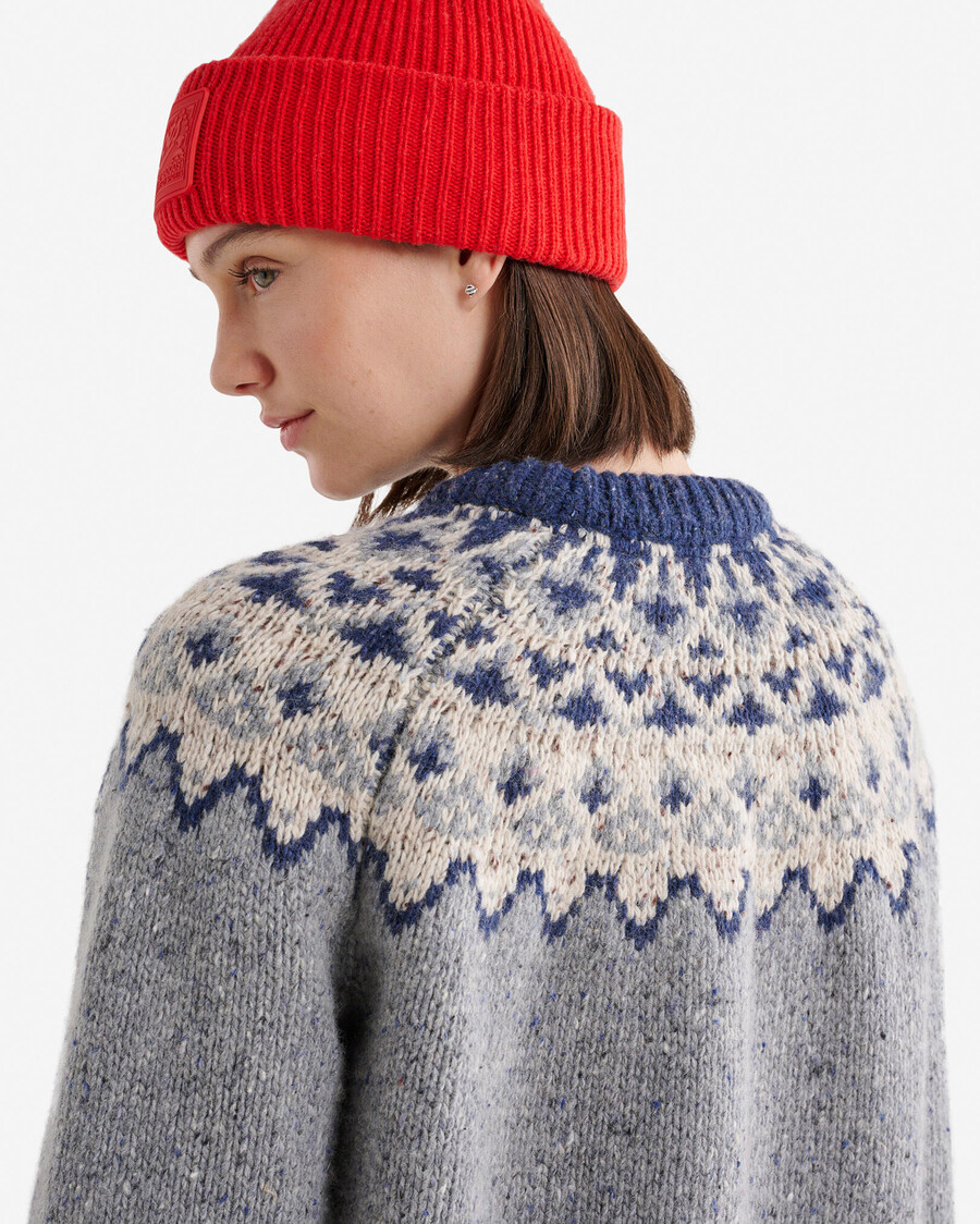 suéter fair isle de gran tamaño