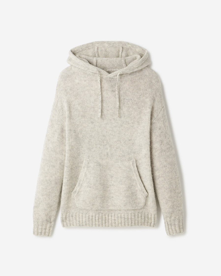 sudadera con capucha aurora de lana de alpaca