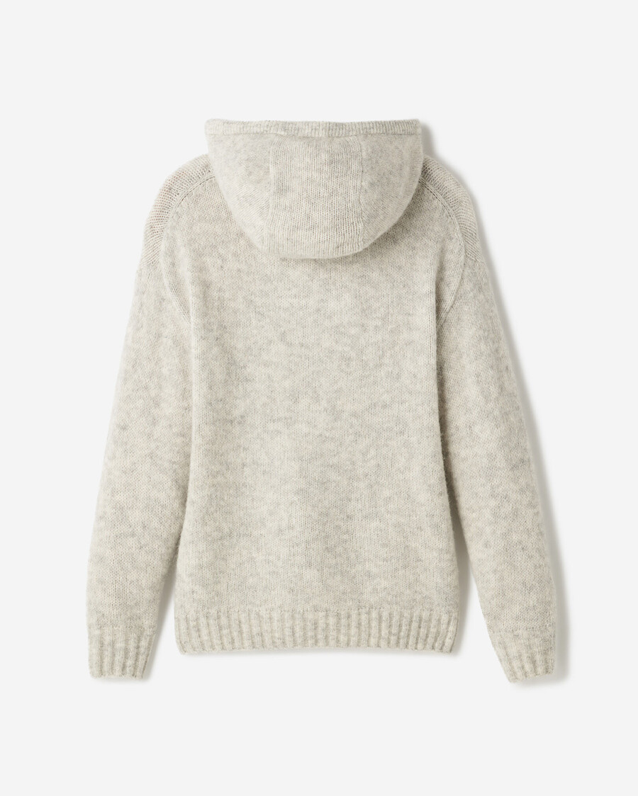 sudadera con capucha aurora de lana de alpaca