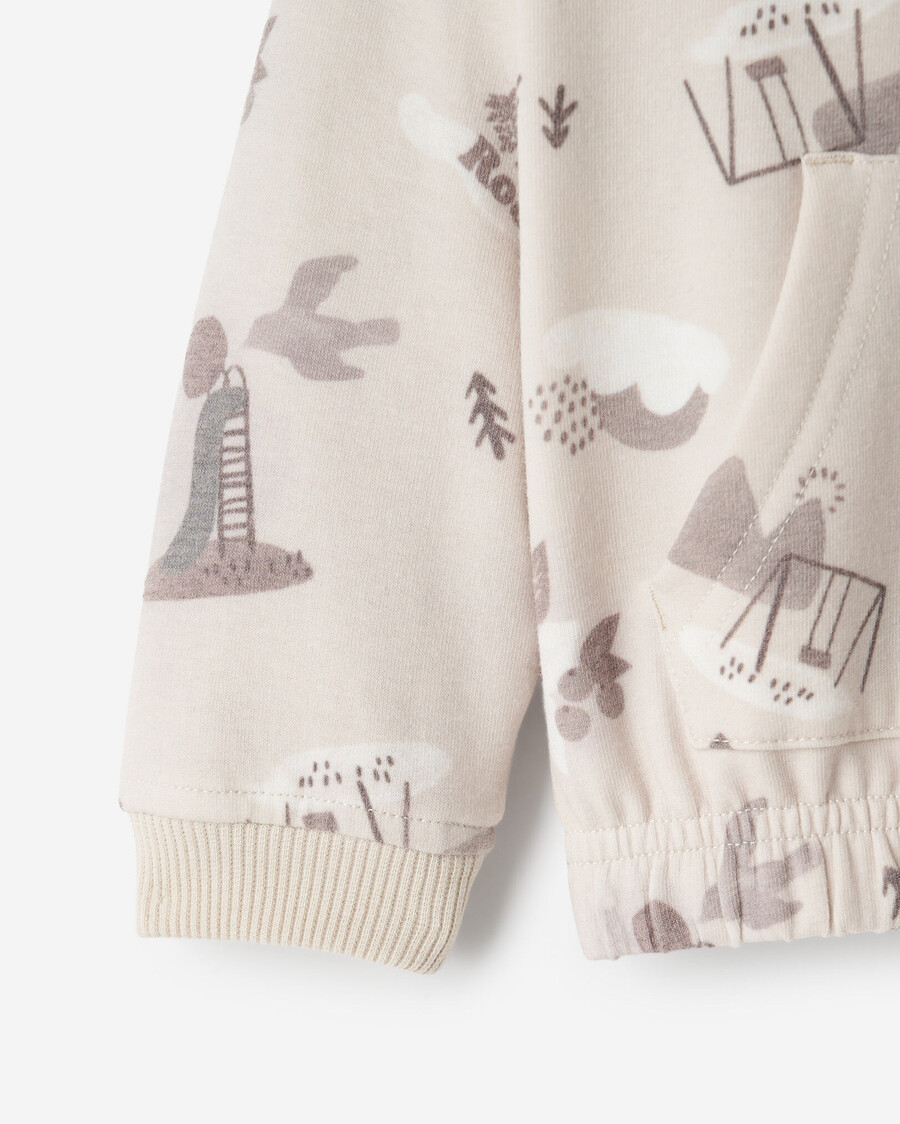 sudadera con capucha y cremallera completa baby nature playground