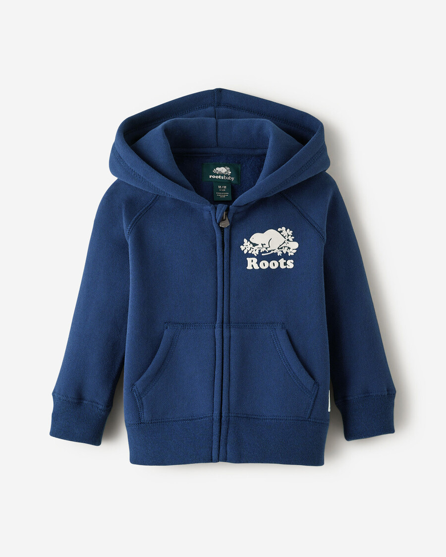 sudadera con capucha y cremallera completa original orgánica para bebé