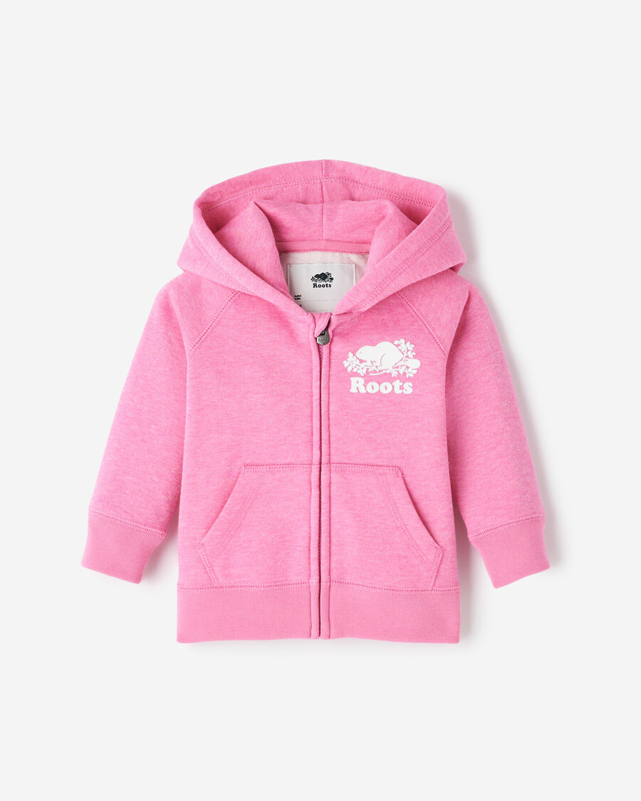 sudadera con capucha y cremallera completa con brillo original para bebé