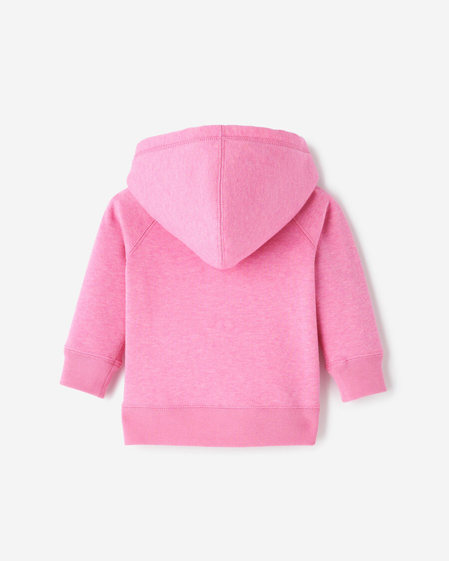 sudadera con capucha y cremallera completa con brillo original para bebé