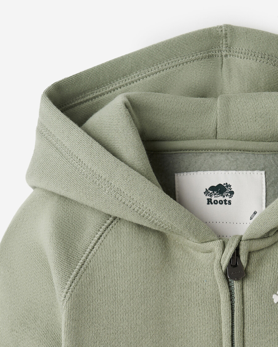 sudadera con capucha y cremallera completa original orgánica para bebé
