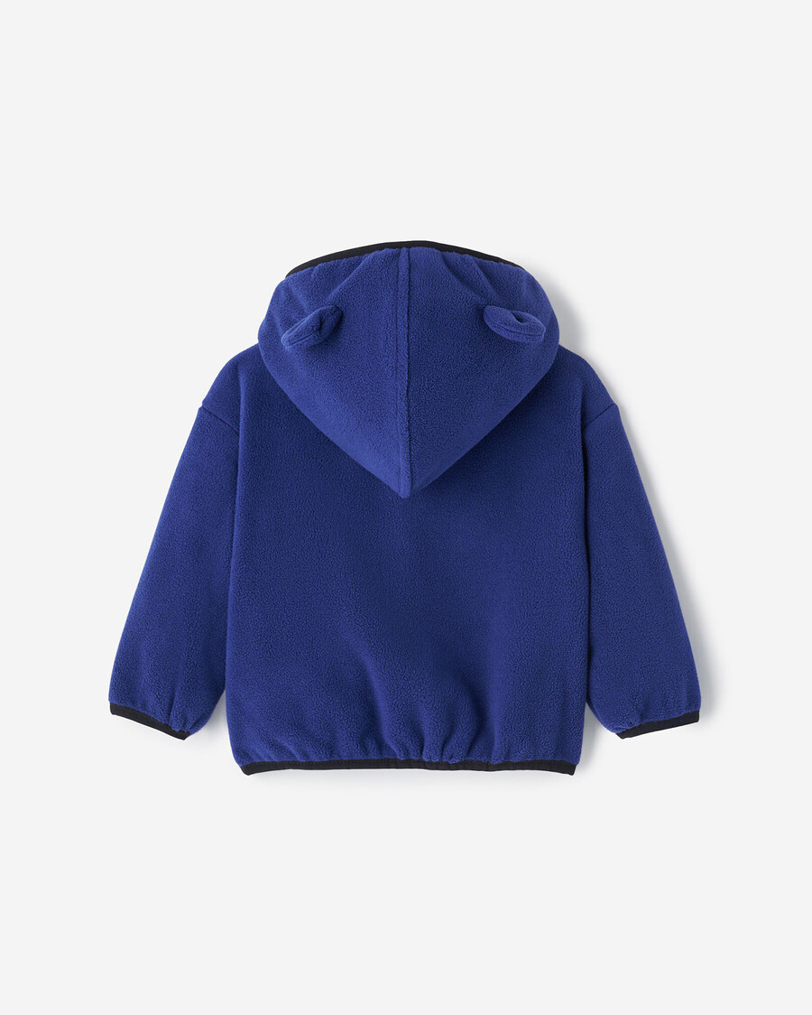 sudadera con capucha y cremallera completa de microfibra para bebé