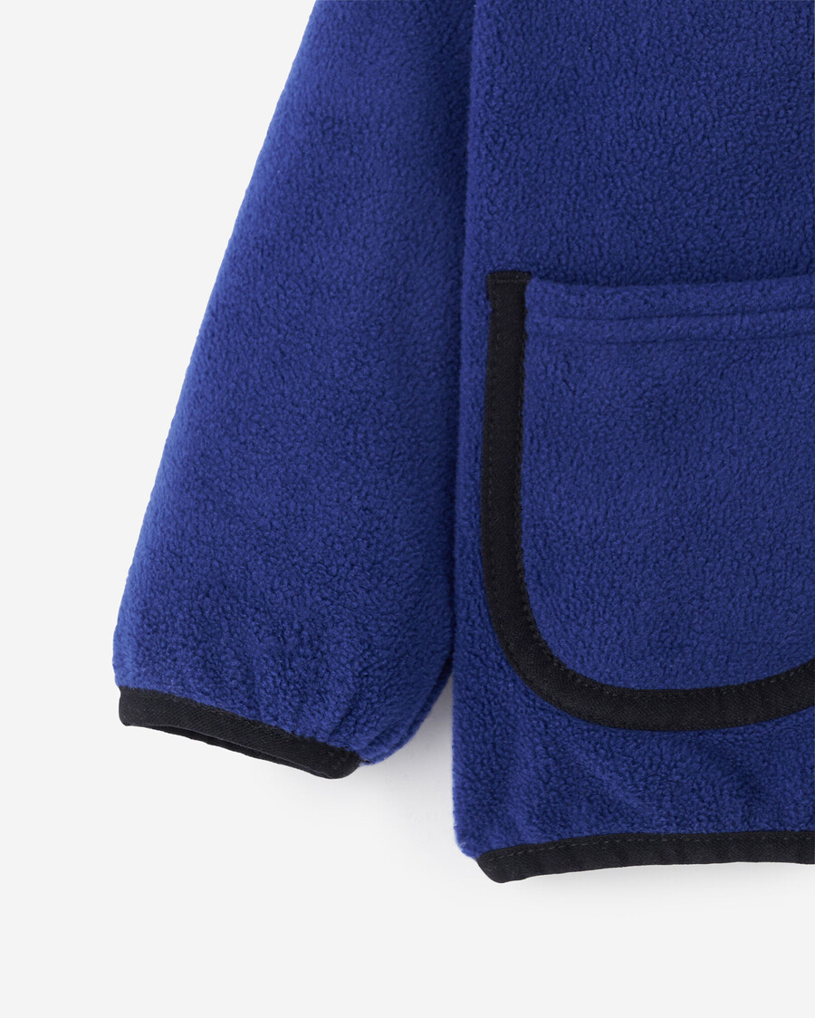 sudadera con capucha y cremallera completa de microfibra para bebé