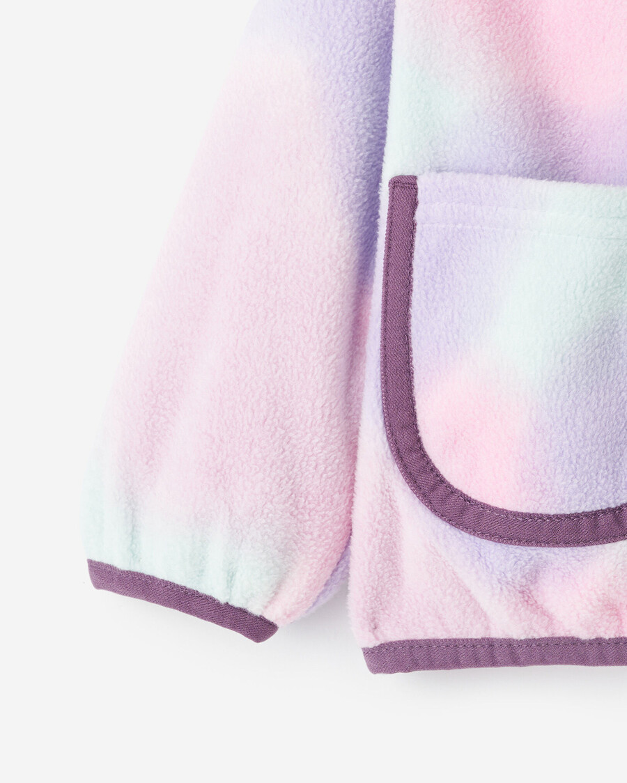 sudadera con capucha y cremallera completa de microfibra para bebé