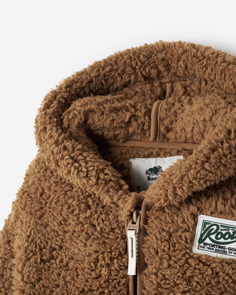 sudadera con capucha y cremallera completa de lana de oveja creekside para bebé