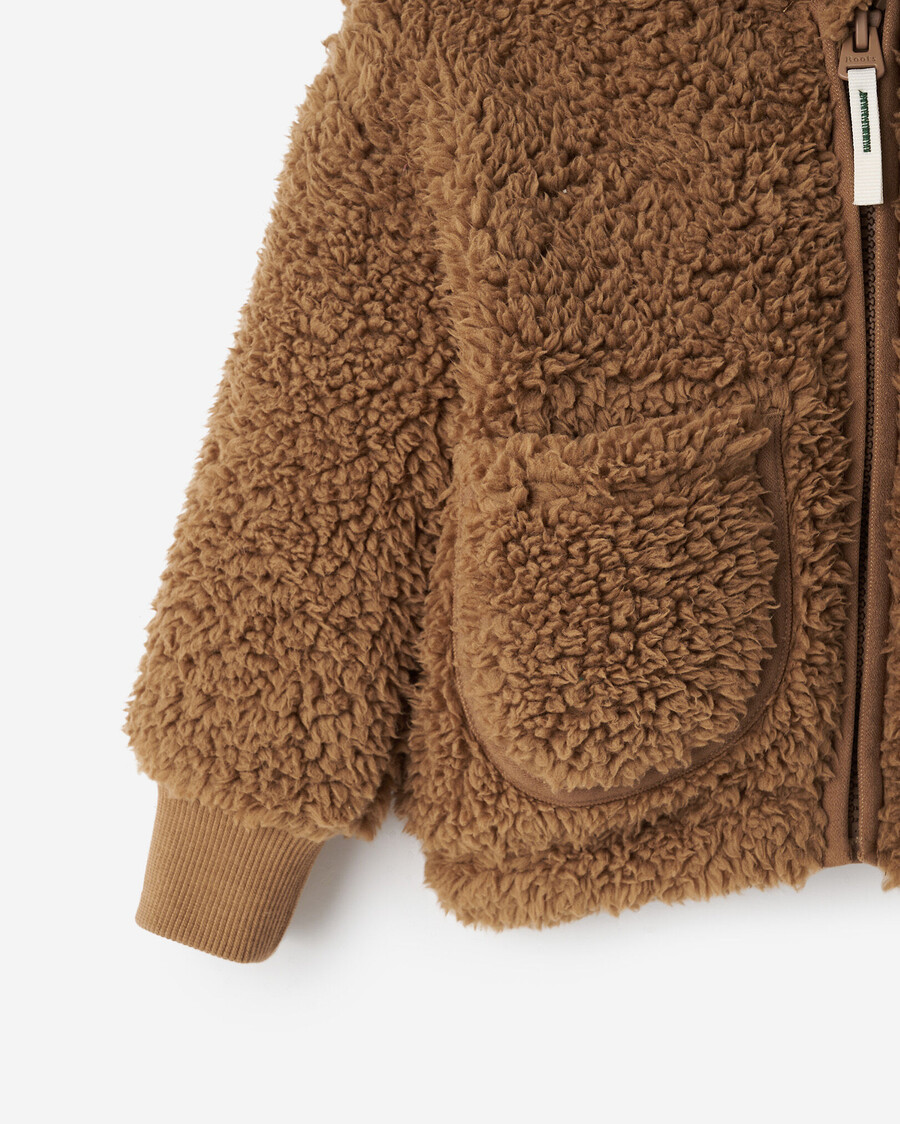 sudadera con capucha y cremallera completa de lana de oveja creekside para bebé