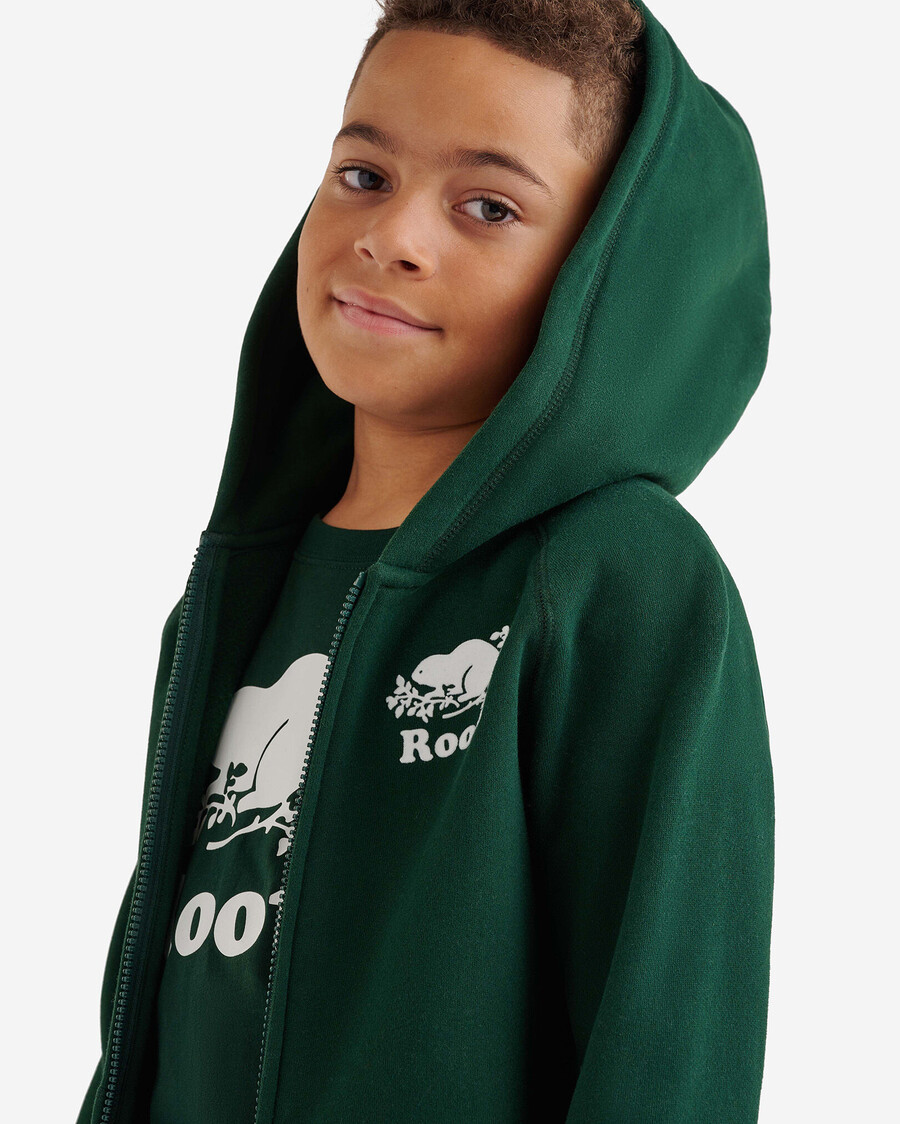 sudadera con capucha y cremallera completa original orgánica para niños