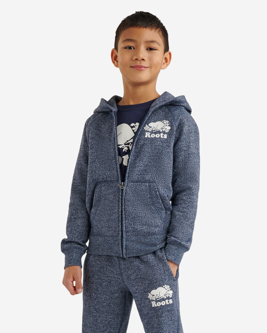 sudadera con capucha y cremallera completa original orgánica para niños