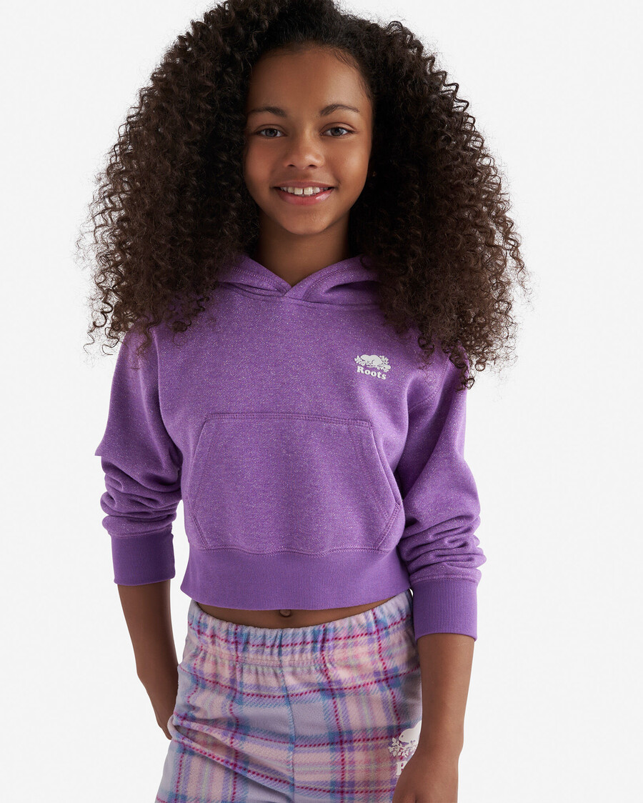 sudadera corta cooper sparkle para niñas